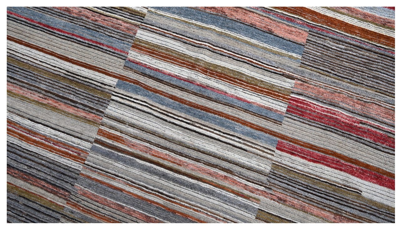Modern design multi Berber style carpet, handmade 299x254cm