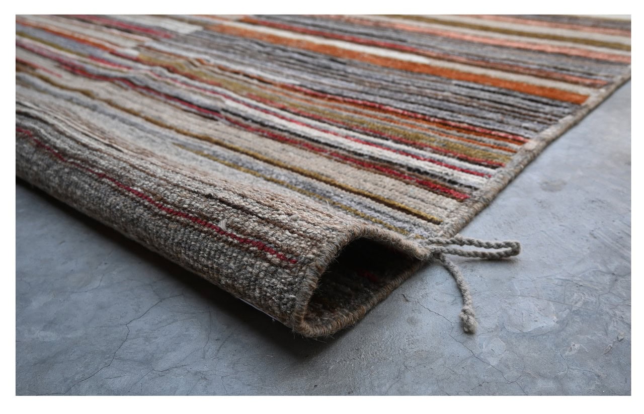 Modern design multi Berber style carpet, handmade 299x254cm