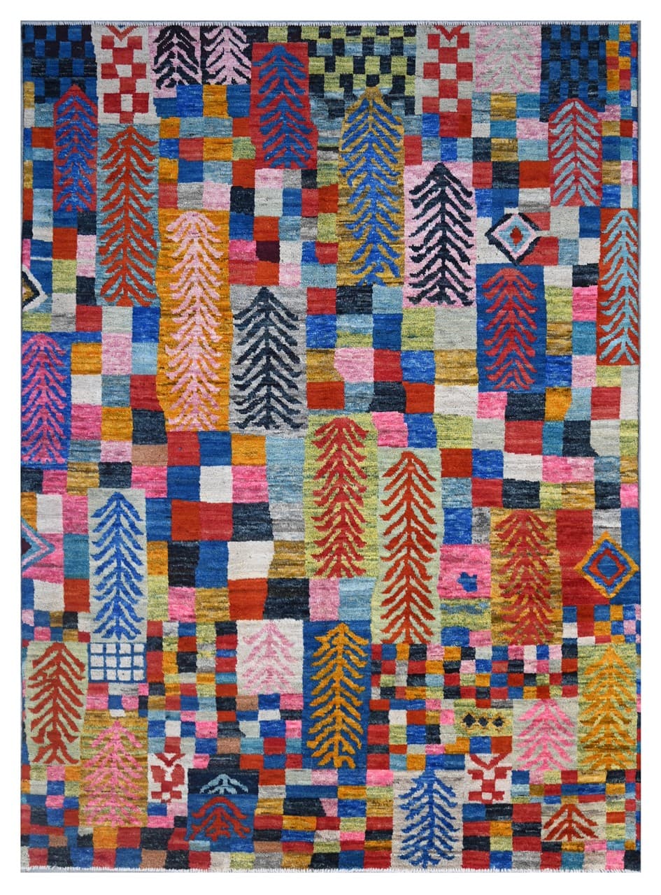 Taimany - Multicolor Tribal Wool Rug - Hand-Knotted 295x211cm