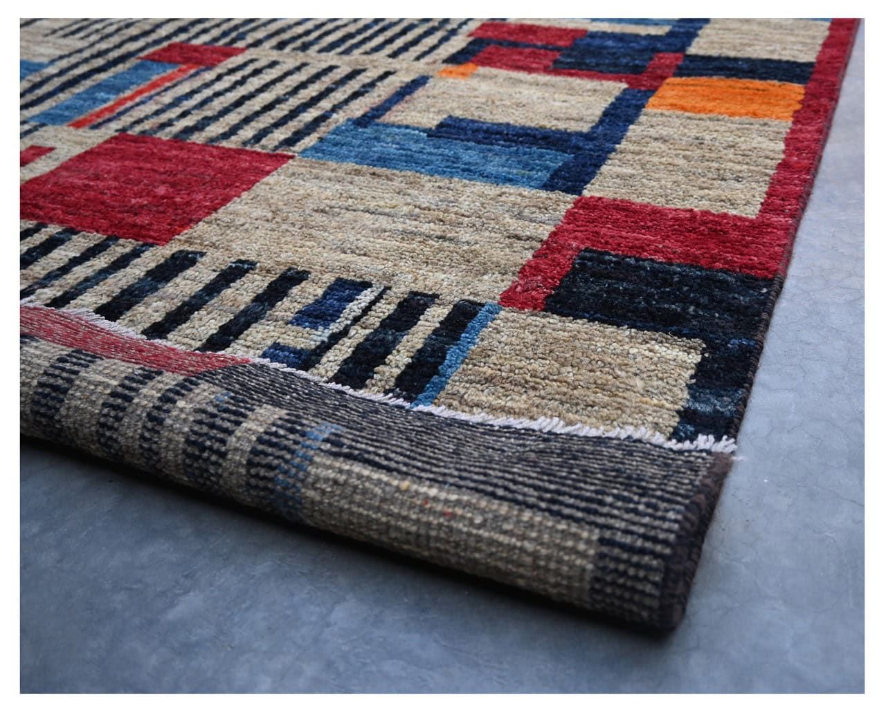 Taimany - Multicolor Tribal Wool Rug - Hand-Knotted 229x174cm