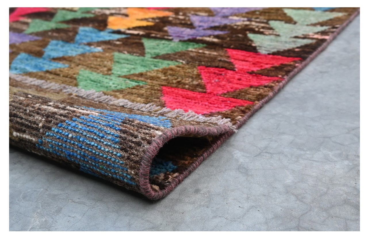 Handmade Tribal Multicolour Wool Rug 112_76 cm