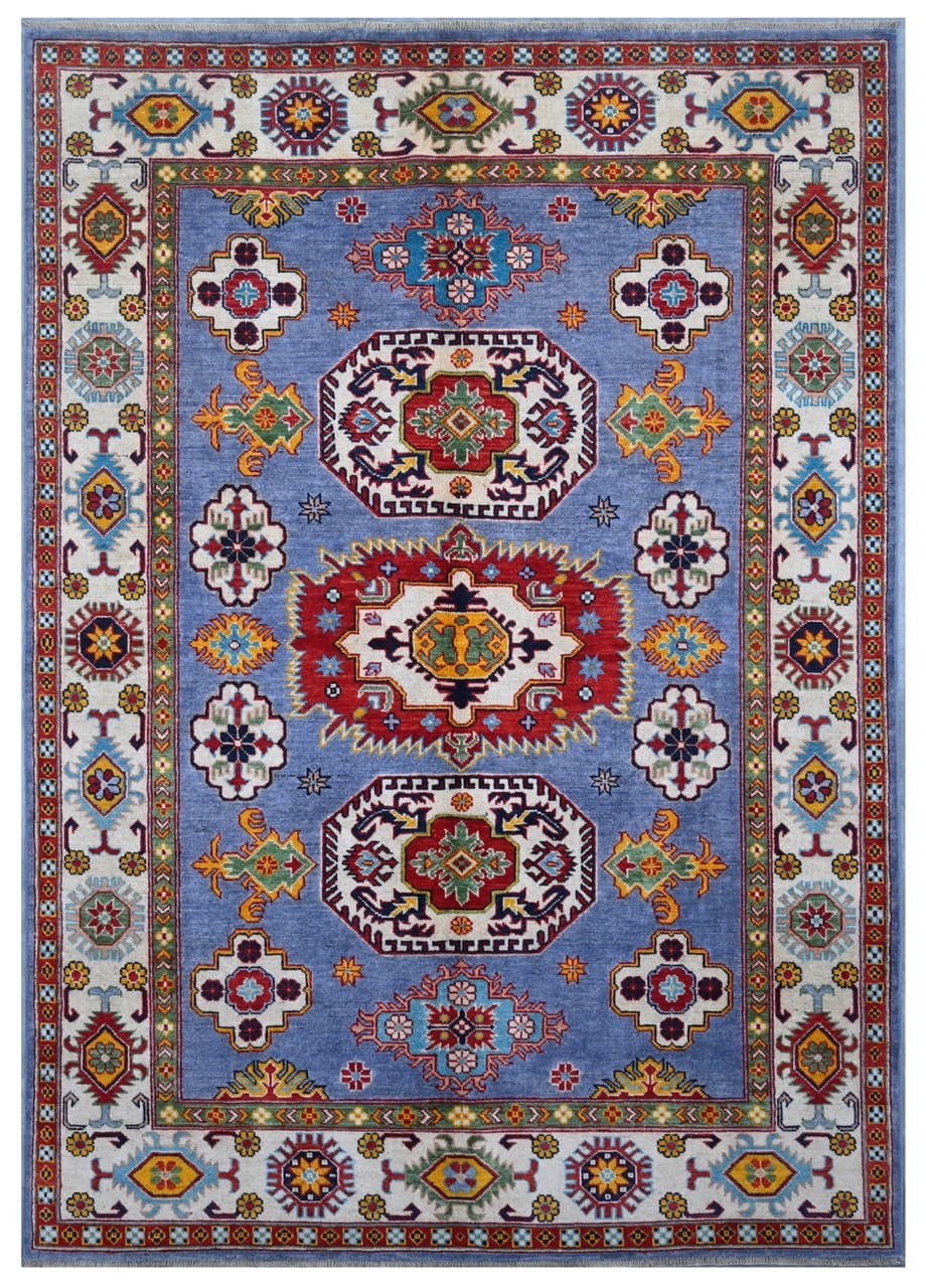 Tappeto Kazak Classico, Multicolore, fatto a mano, 250x175cm