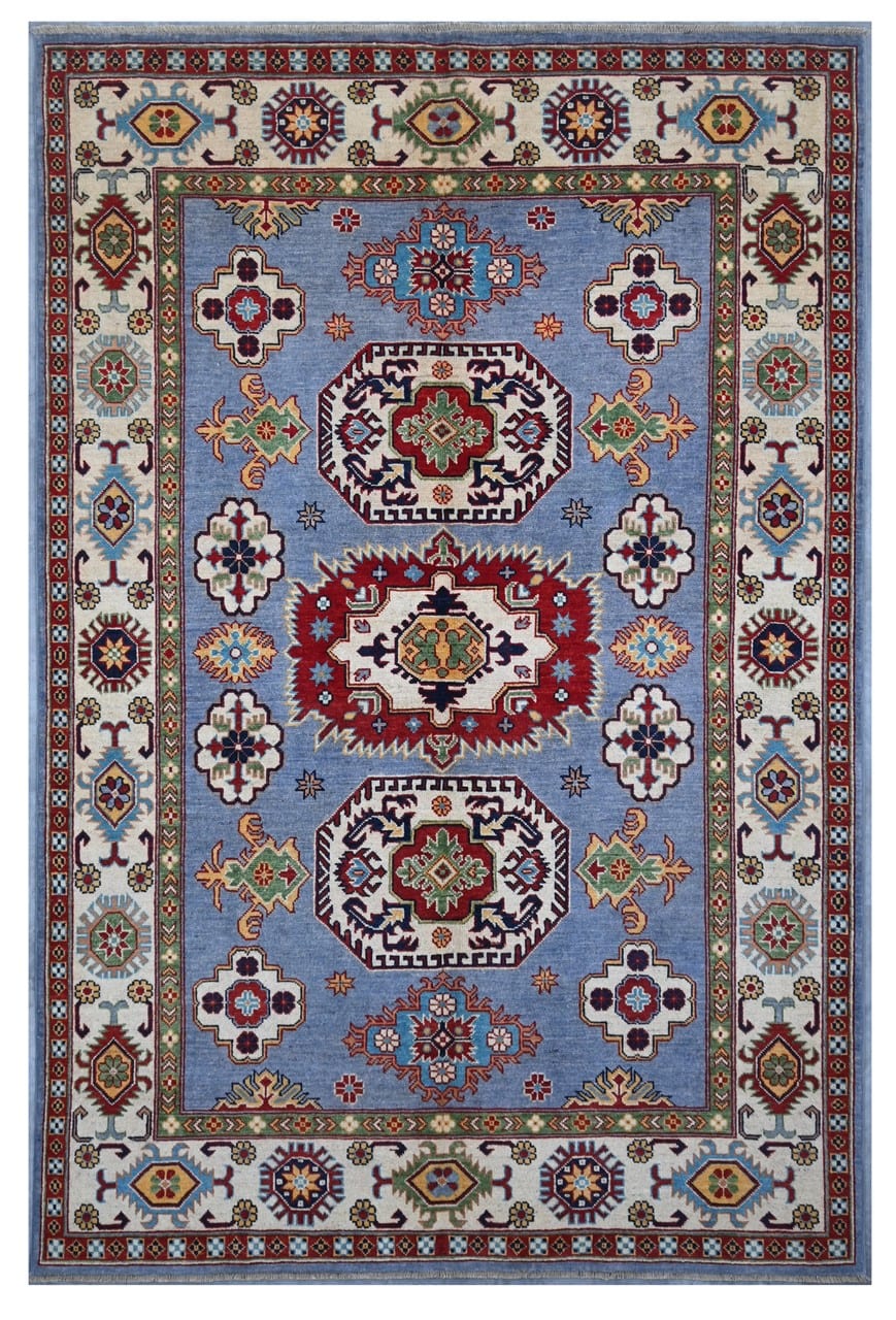 Tappeto Kazak Classico, Multicolore, fatto a mano, 243x170cm
