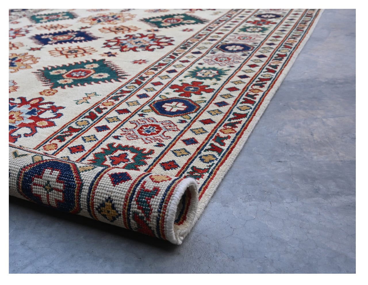 Tappeto Kazak Classico, Multicolore, fatto a mano, 236x170cm
