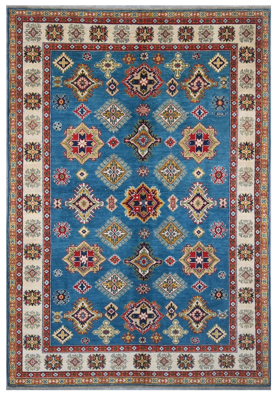 Tappeto Kazak Classico, Multicolore, fatto a mano, 245x167cm