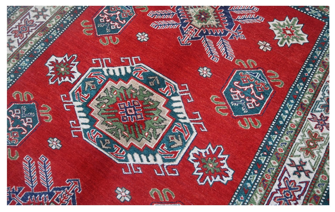 Tappeto Kazak Classico, Multicolore, fatto a mano, 221x169cm