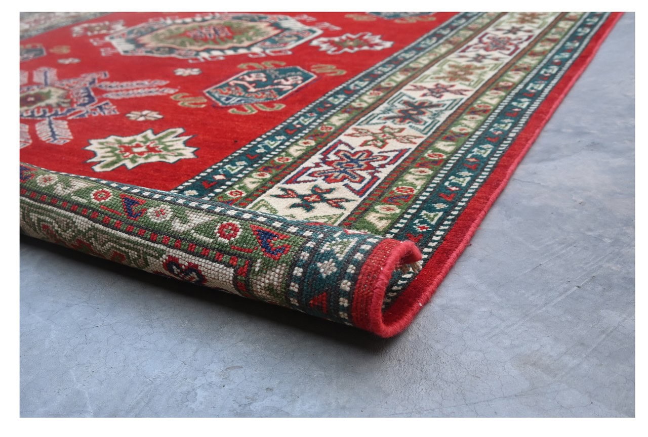 Tappeto Kazak Classico, Multicolore, fatto a mano, 221x169cm