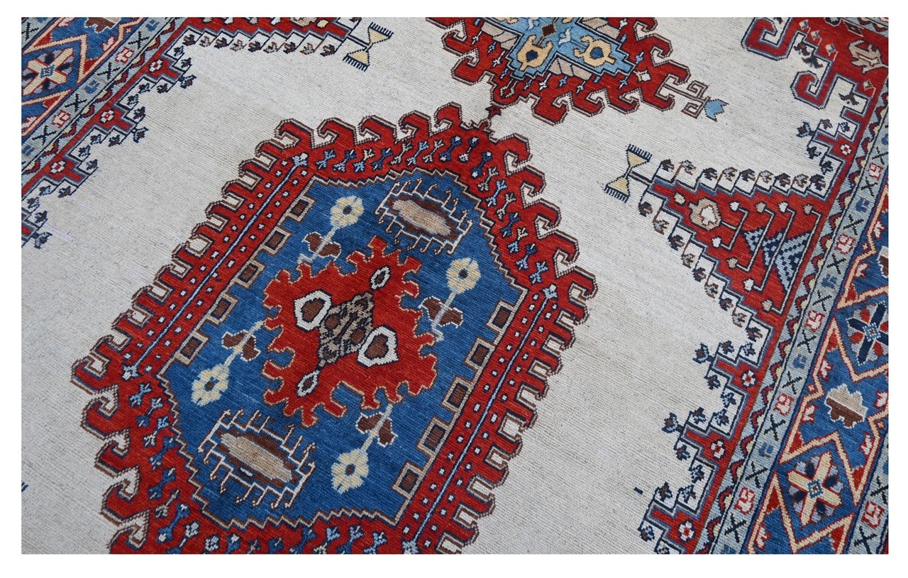 Tappeto Kazak Classico, Multicolore, fatto a mano, 339x202cm