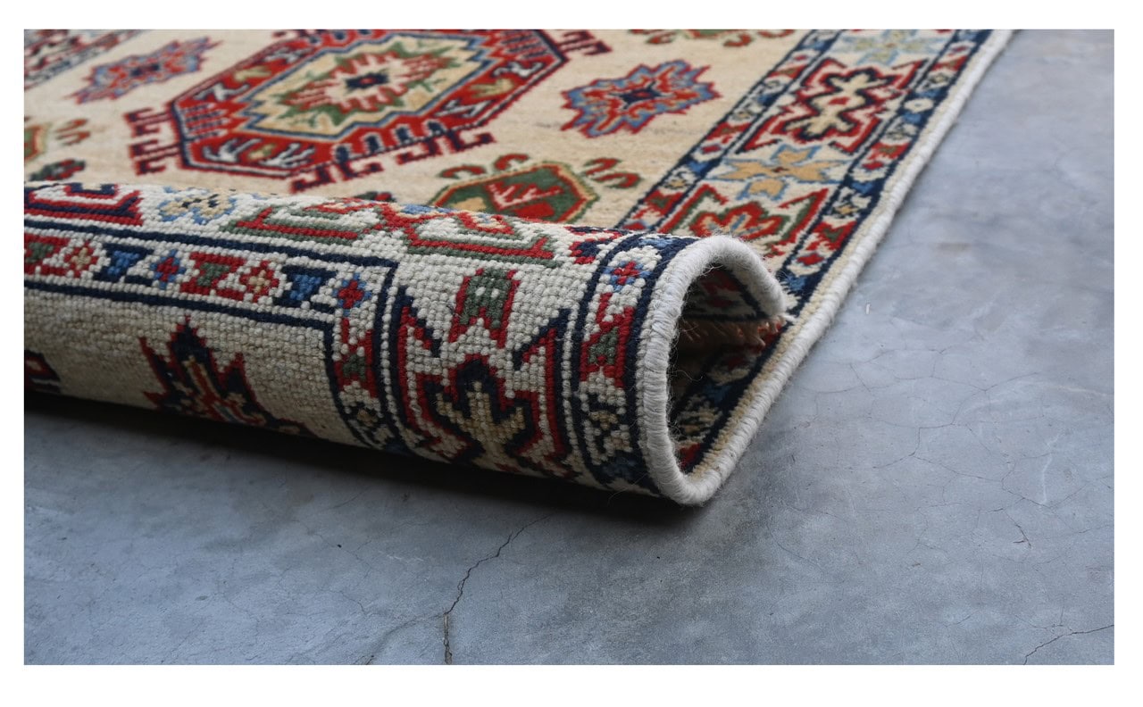 Tappeto Kazak Classico, Multicolore, fatto a mano, 119x77cm