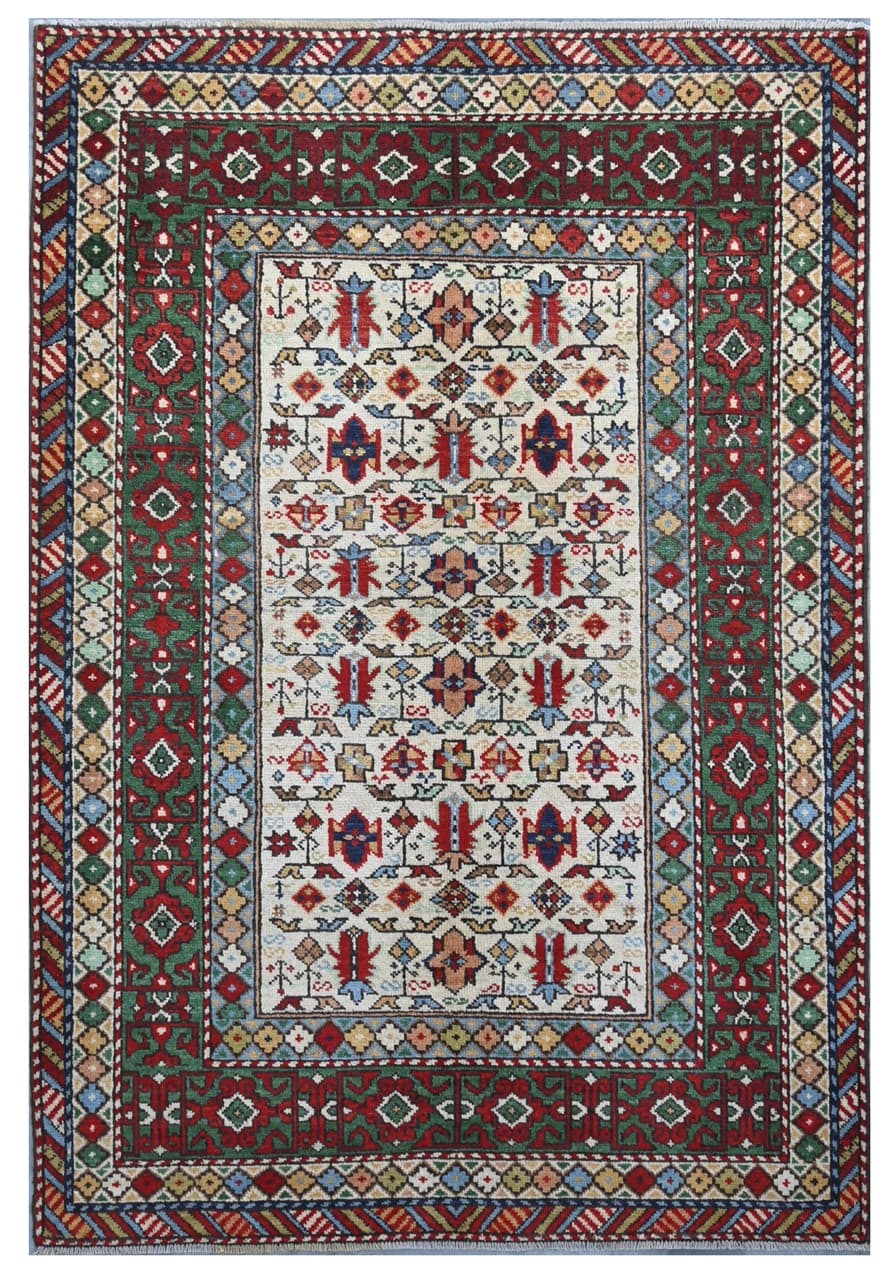 Tappeto Kazak Classico, Multicolore, fatto a mano, 180x123cm