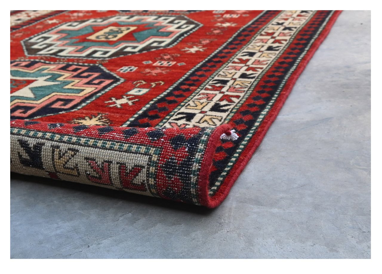 Tappeto Kazak Classico, Multicolore, fatto a mano, 186x116cm