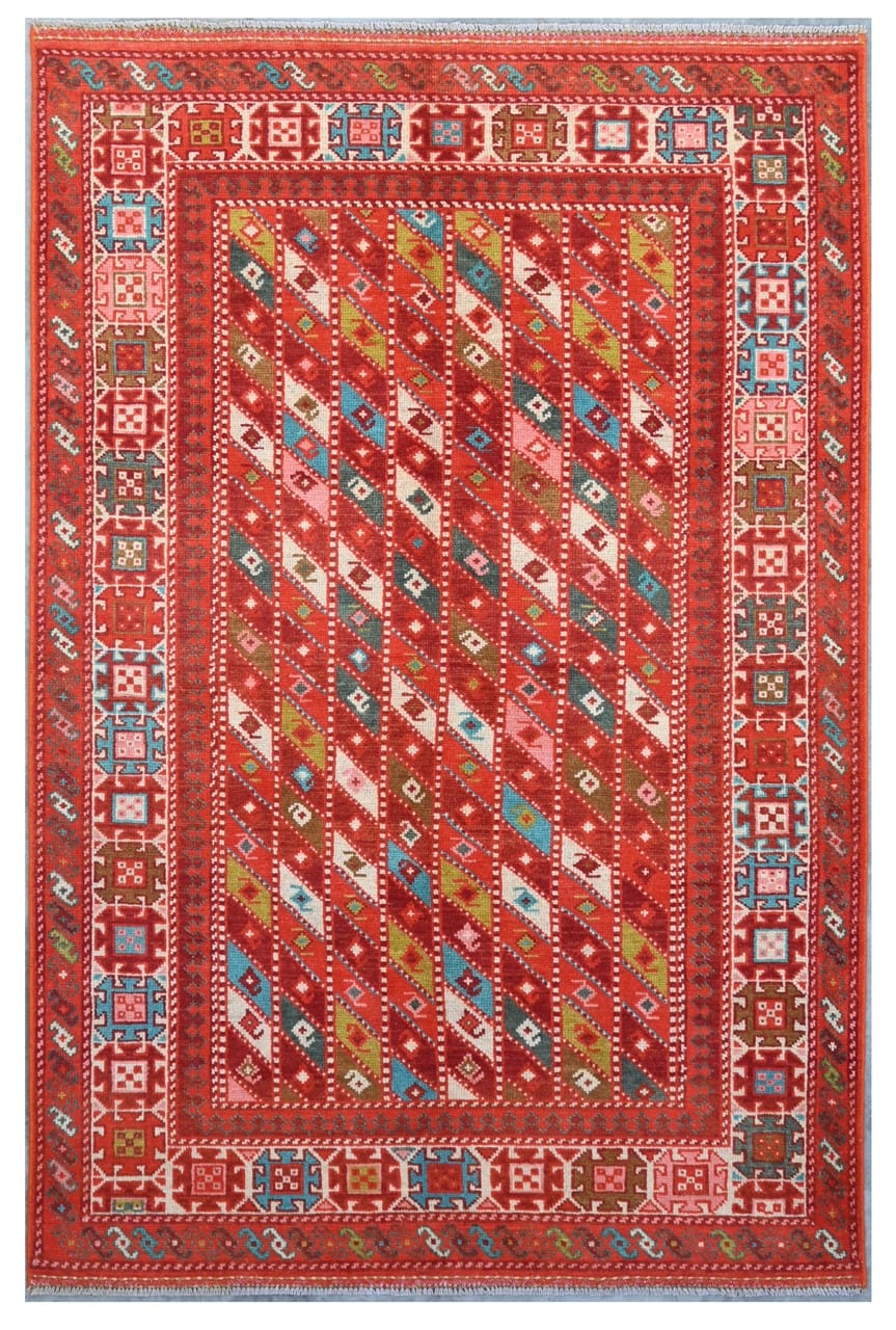 Tappeto Kazak Classico, Multicolore, fatto a mano, 184x118cm