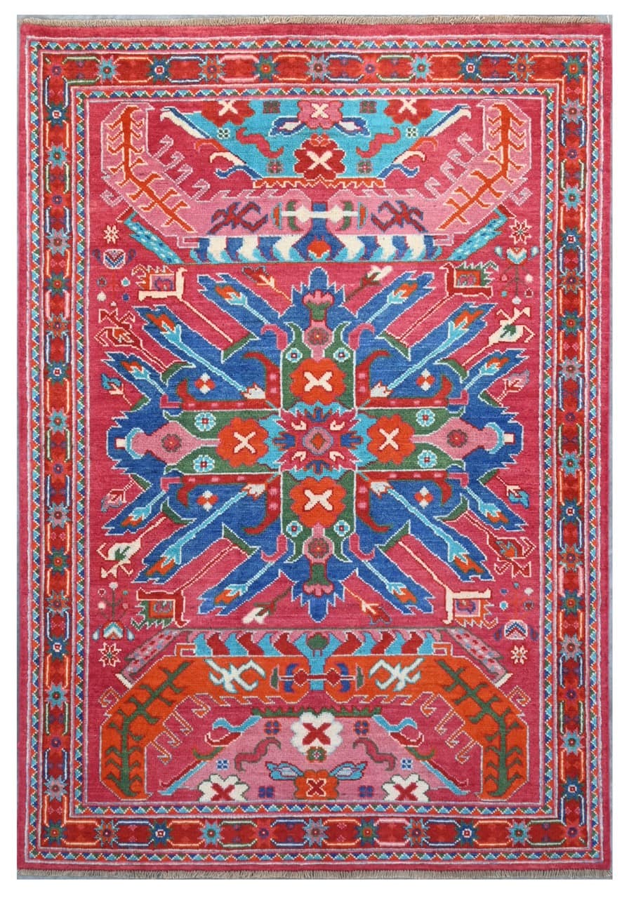 Tappeto Kazak Classico, Multicolore, fatto a mano, 171x118cm