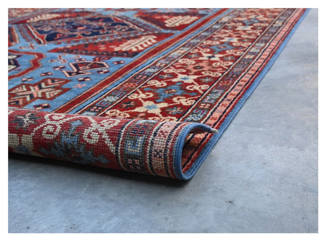 Tappeto Kazak Classico, Multicolore, fatto a mano, 198x149cm
