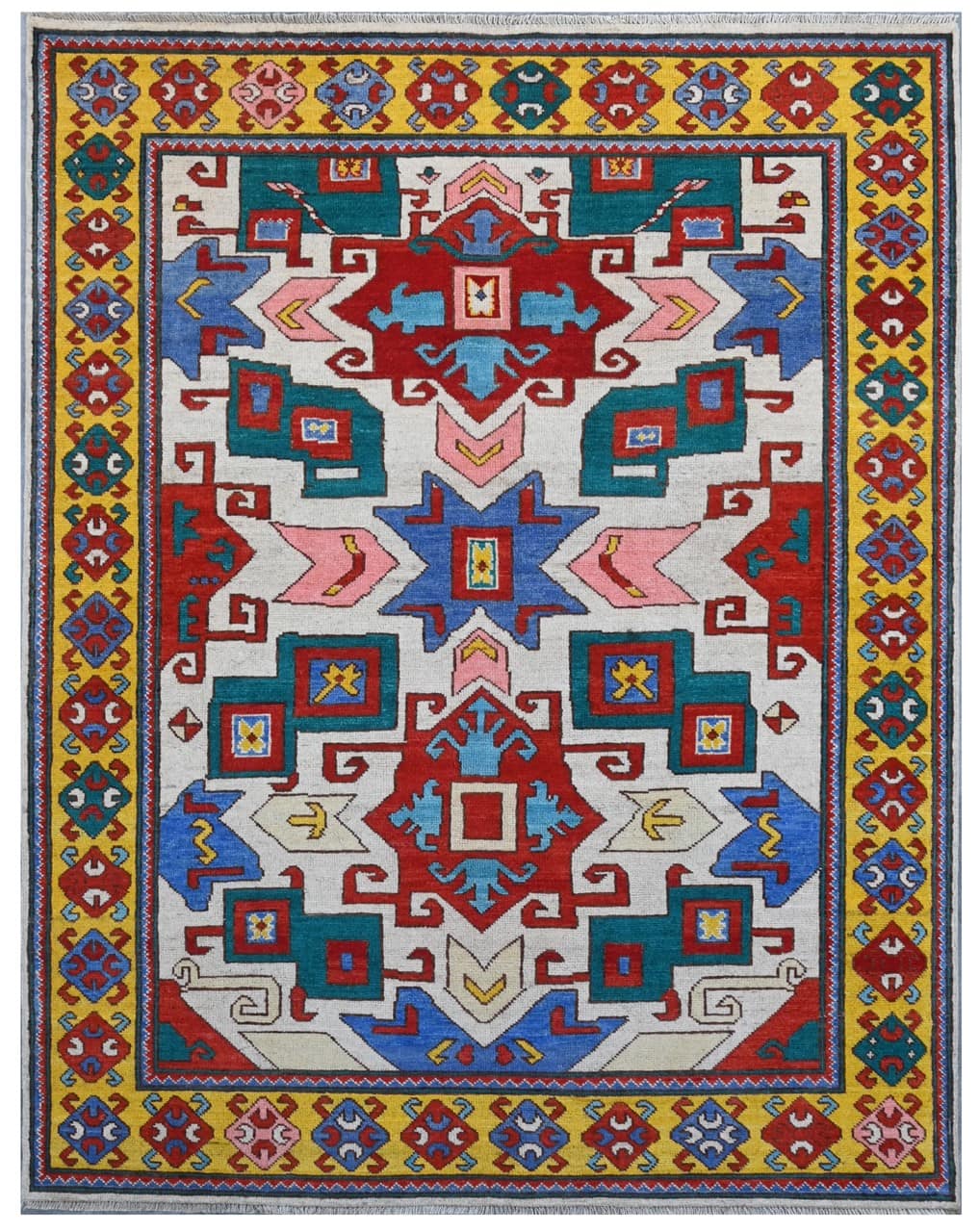 Classic Kazak carpet, Multi, handmade, 194x150cm