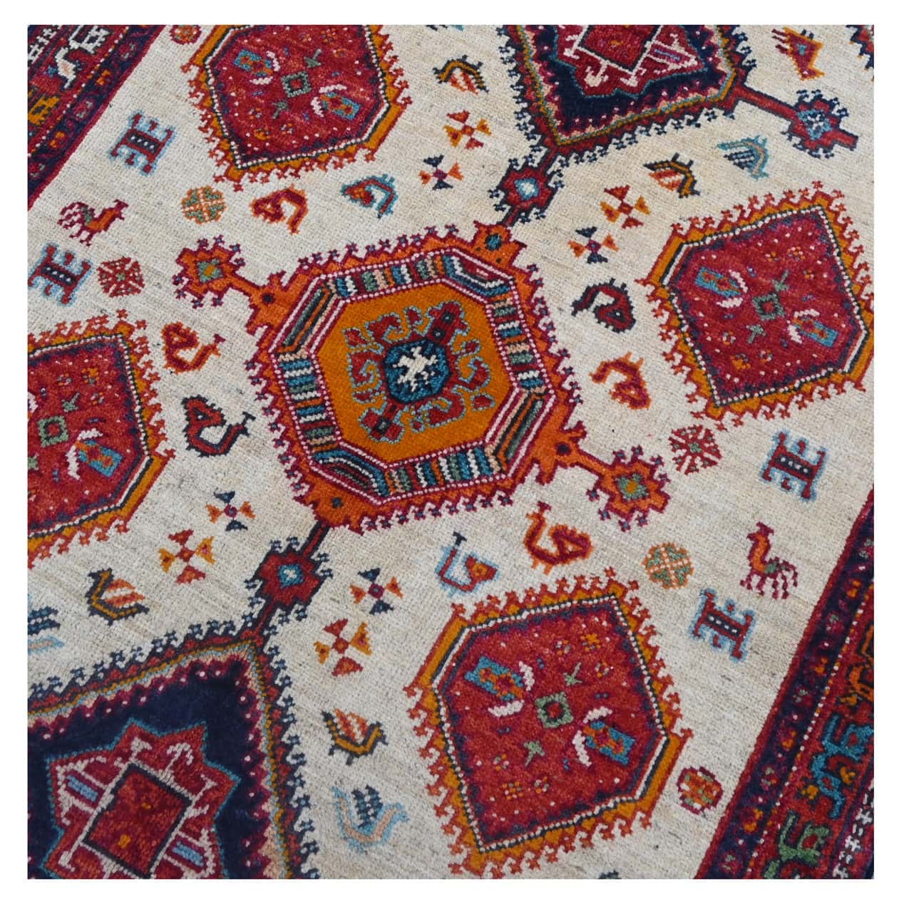 Tappeto Kazak Classico, Multicolore, fatto a mano, 153x100cm