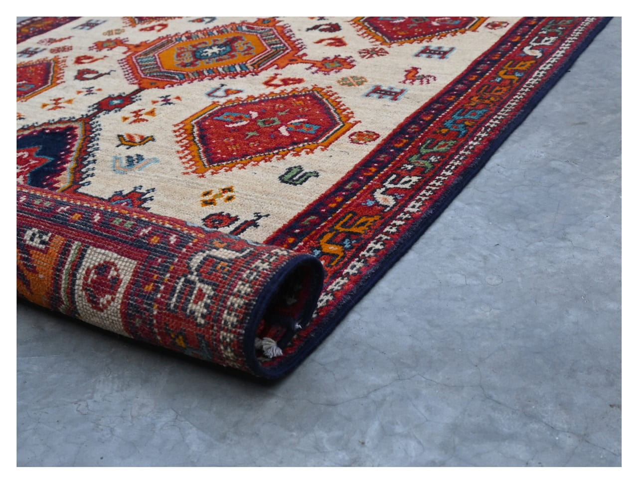 Tappeto Kazak Classico, Multicolore, fatto a mano, 153x100cm