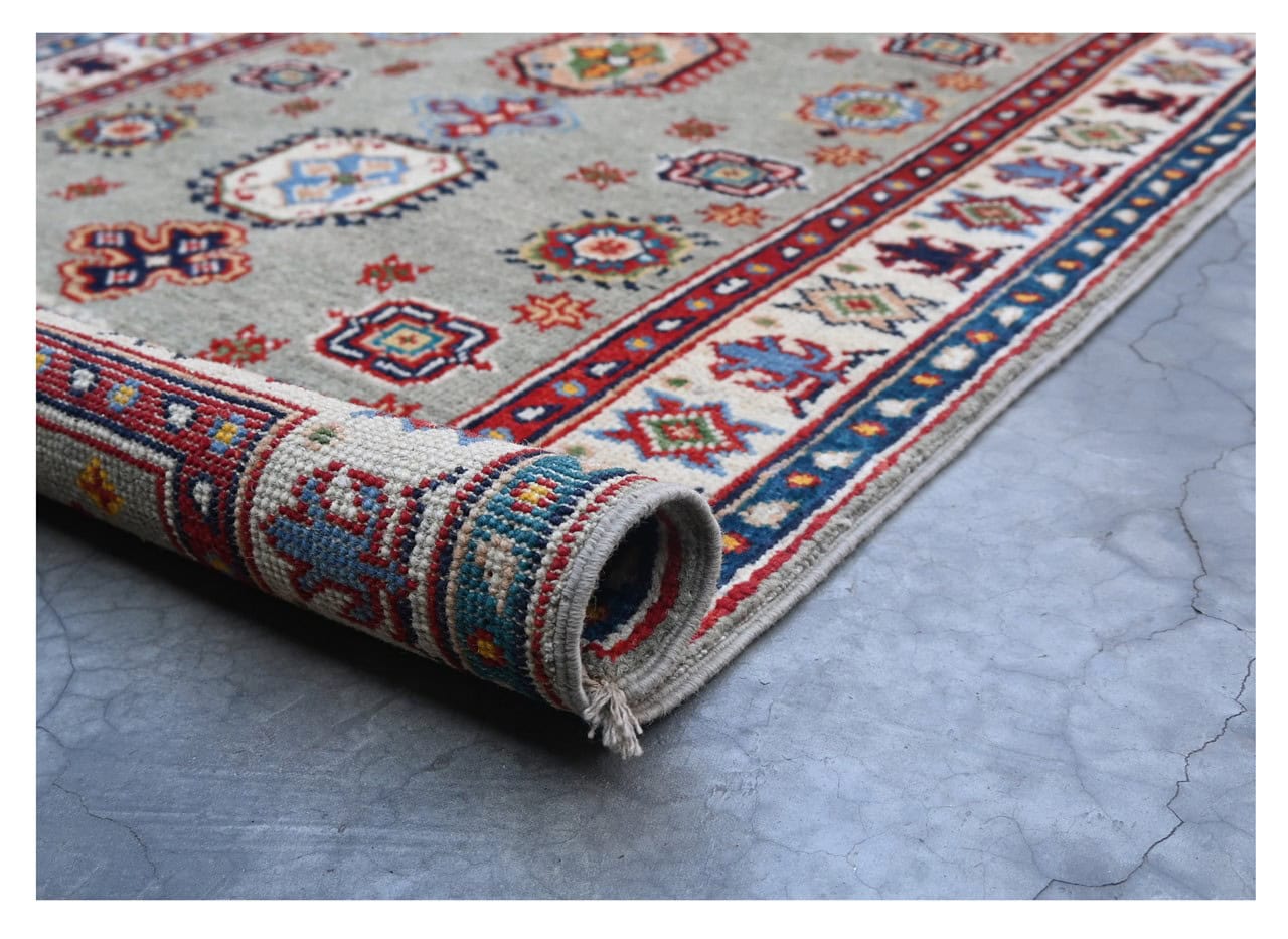 Classic Kazak runner rug, Multi, handmade, 237x77cm