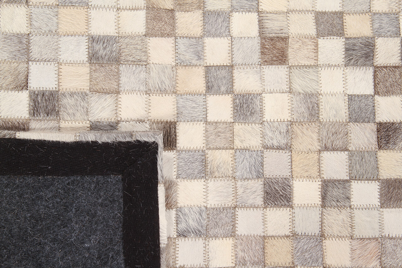 LEATHER PATCH MOSAIC GREY