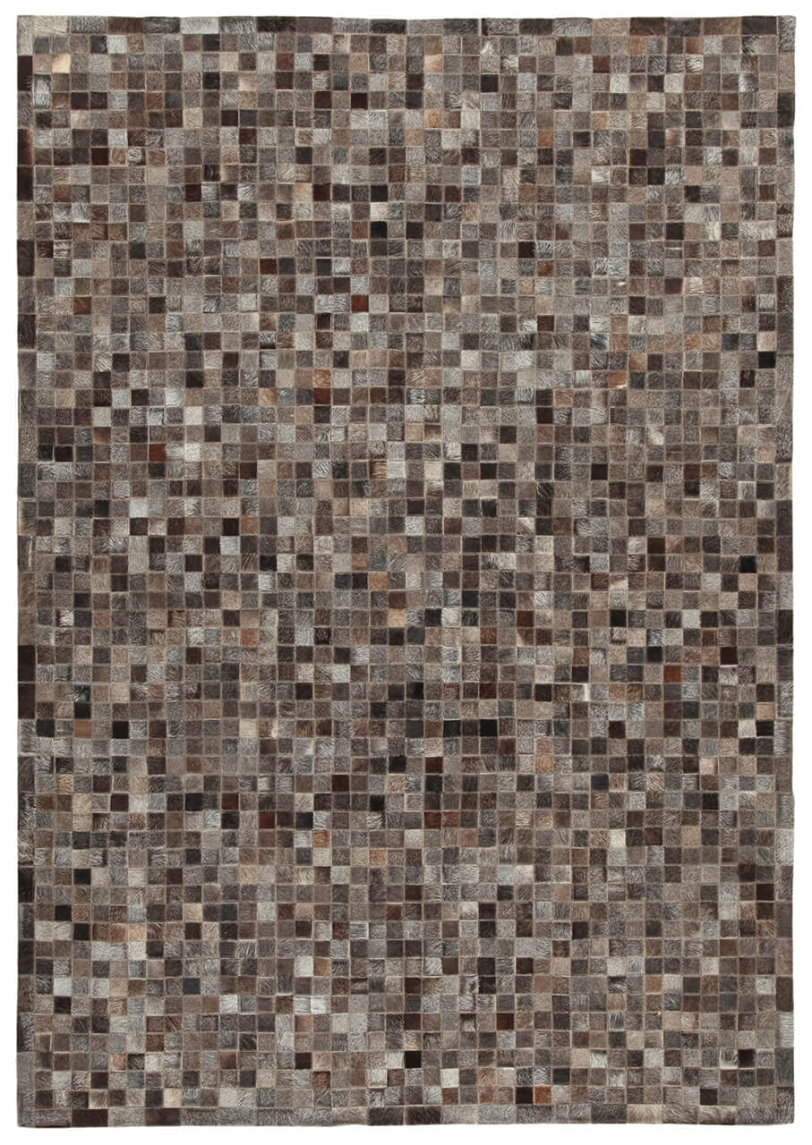 LEATHER PATCH MOSAIC DK GREY