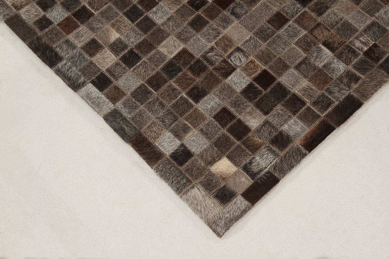 LEATHER PATCH MOSAIC DK GREY