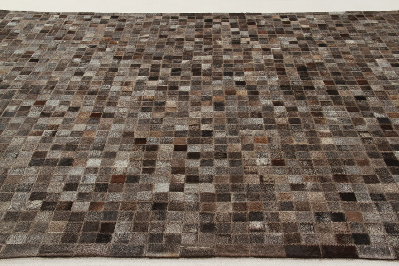 LEATHER PATCH MOSAIC DK GREY