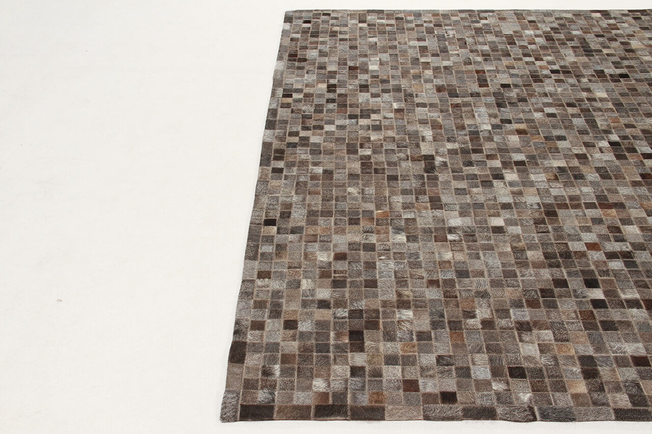LEATHER PATCH MOSAIC DK GREY