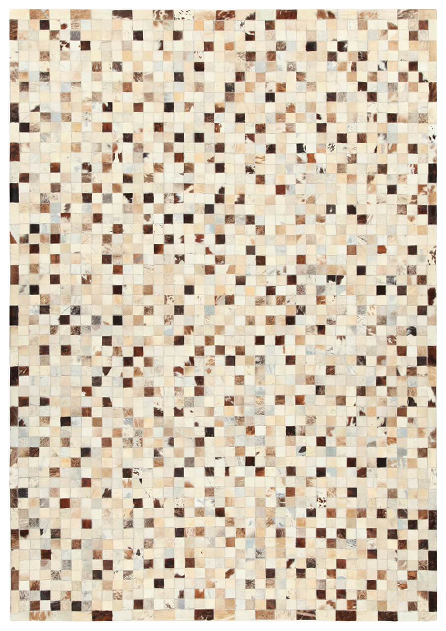 LEATHER PATCHWORK GREY/BEIGE