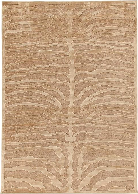 Tappeto Moderno di Design Tiger in Viscosa Premium 60x120 cm Beige Avorio – Elegante per Arredi Contemporanei