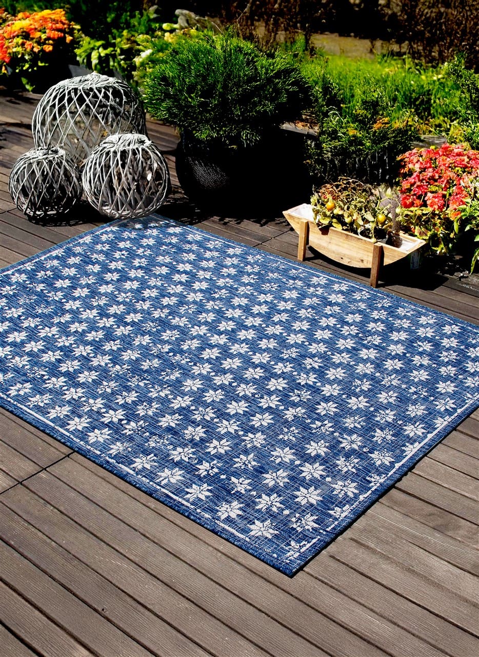 Tappeto Blu Interno-Esterno Marine 3 Blue - Resistente e Antiscivolo - Outdoor