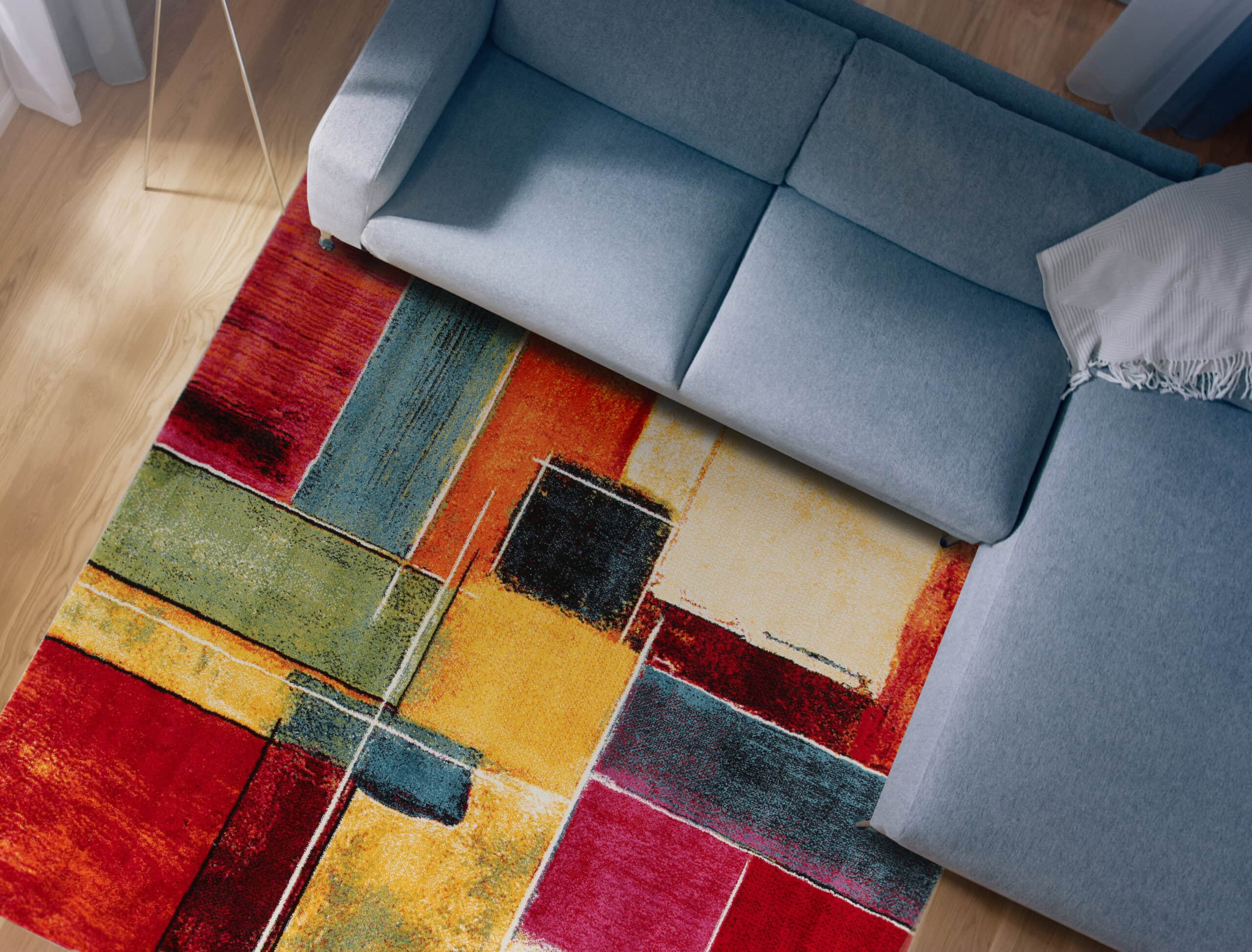 Tappeto Moderno Gallery F - Multicolore Geometrico - Antiscivolo | Ideale per Soggiorno, Camera da letto e Cameretta