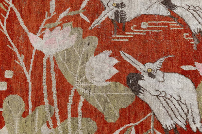 Tappeto Antico Samarcanda Autentico in Lana - 243 x 152 cm