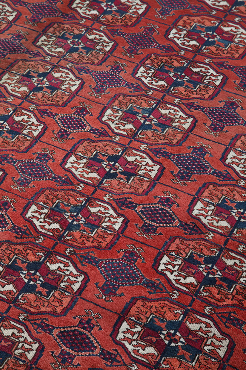 Tappeto Orientale Bouchara Antico: Autentico Tappeto Turcomanno 340x220cm