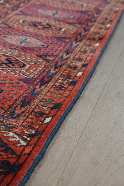Antique Bouchara Oriental Rug: Authentic Turkmen Rug 340x220cm