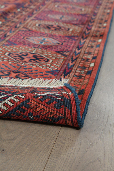 Antique Bouchara Oriental Rug: Authentic Turkmen Rug 340x220cm