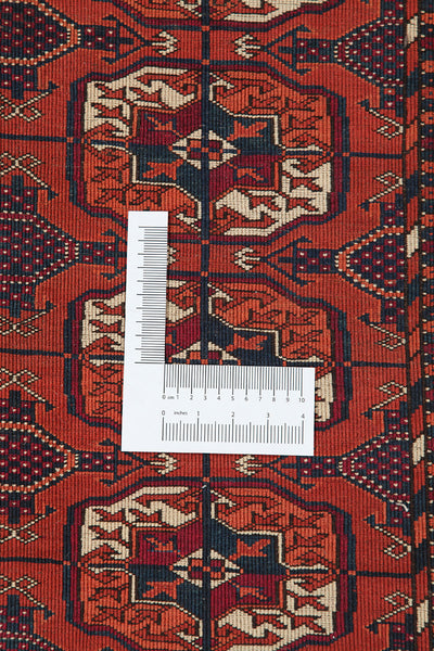 Antique Bouchara Oriental Rug: Authentic Turkmen Rug 340x220cm