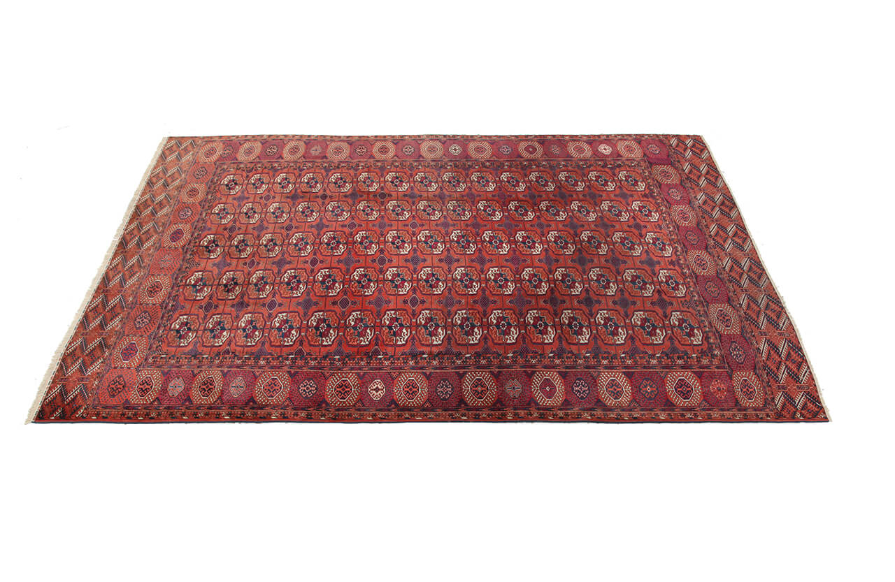 Tappeto Orientale Bouchara Antico: Autentico Tappeto Turcomanno 340x220cm