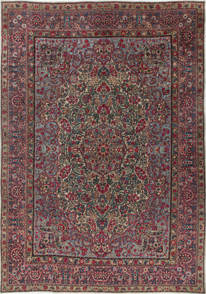 Tappeto Kerman Antico Persiano Autentico | Annodato a Mano 338x238cm