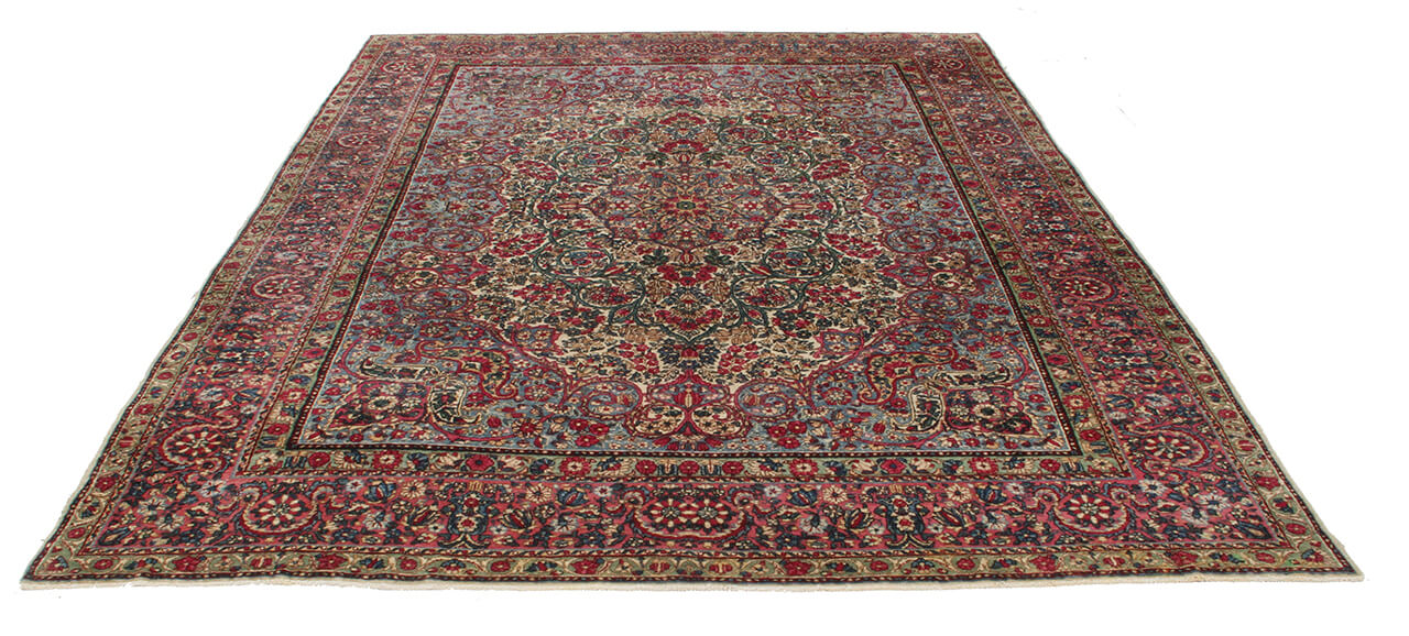 Tappeto Kerman Antico Persiano Autentico | Annodato a Mano 338x238cm