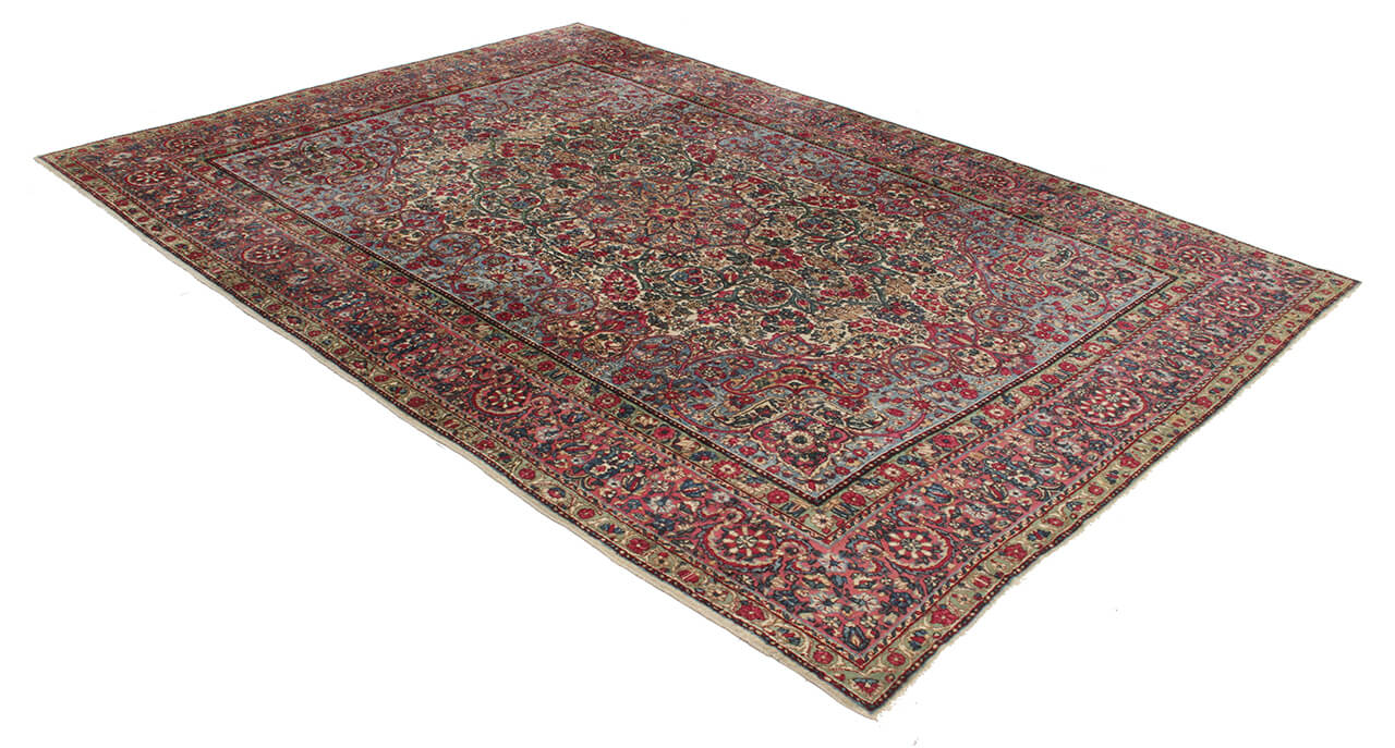 Tappeto Kerman Antico Persiano Autentico | Annodato a Mano 338x238cm