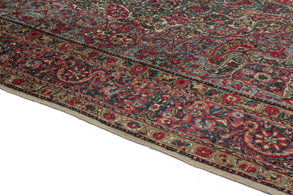 Tappeto Kerman Antico Persiano Autentico | Annodato a Mano 338x238cm