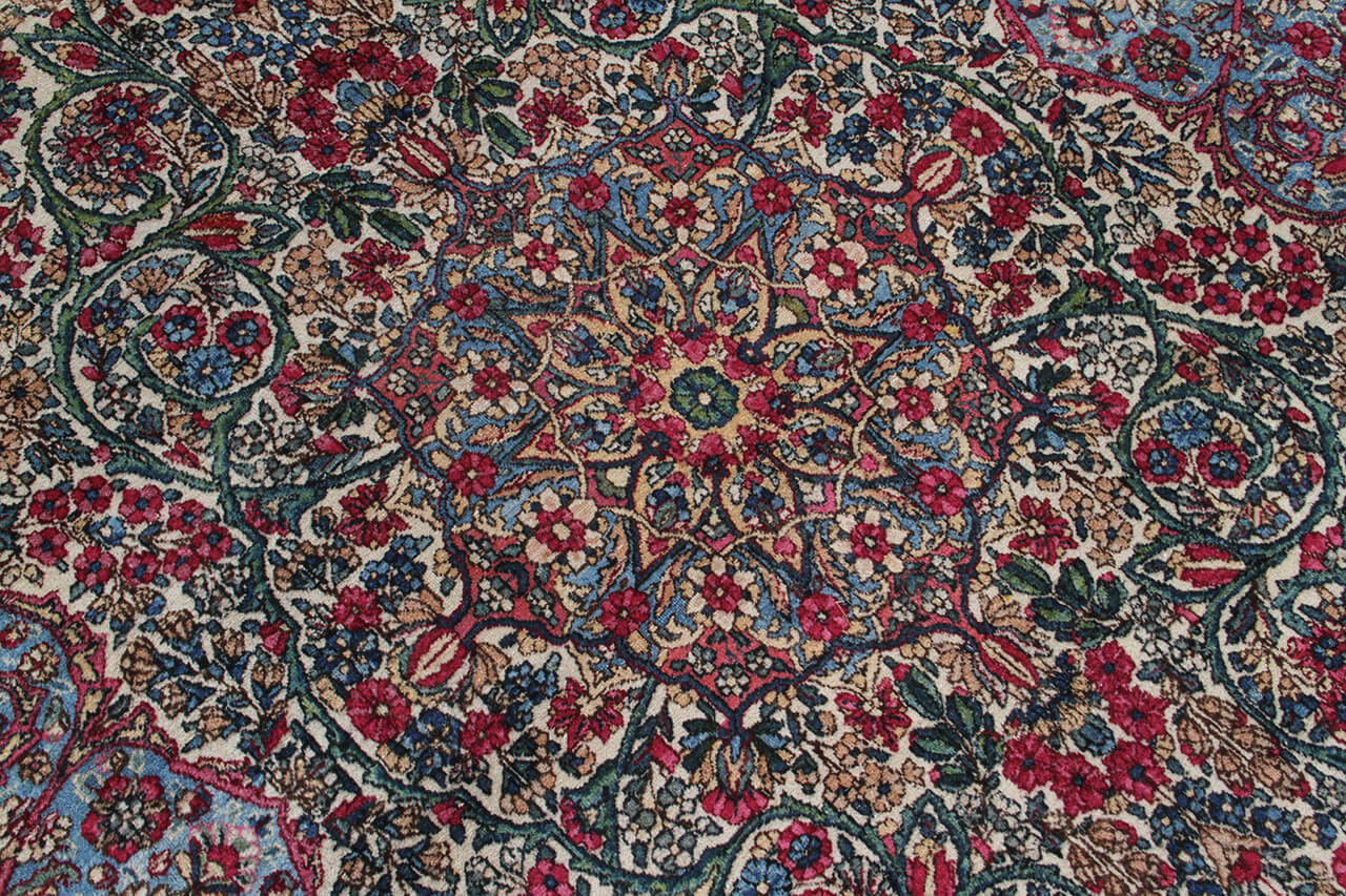 Tappeto Kerman Antico Persiano Autentico | Annodato a Mano 338x238cm