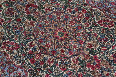 Tappeto Kerman Antico Persiano Autentico | Annodato a Mano 338x238cm - CarpetLiving