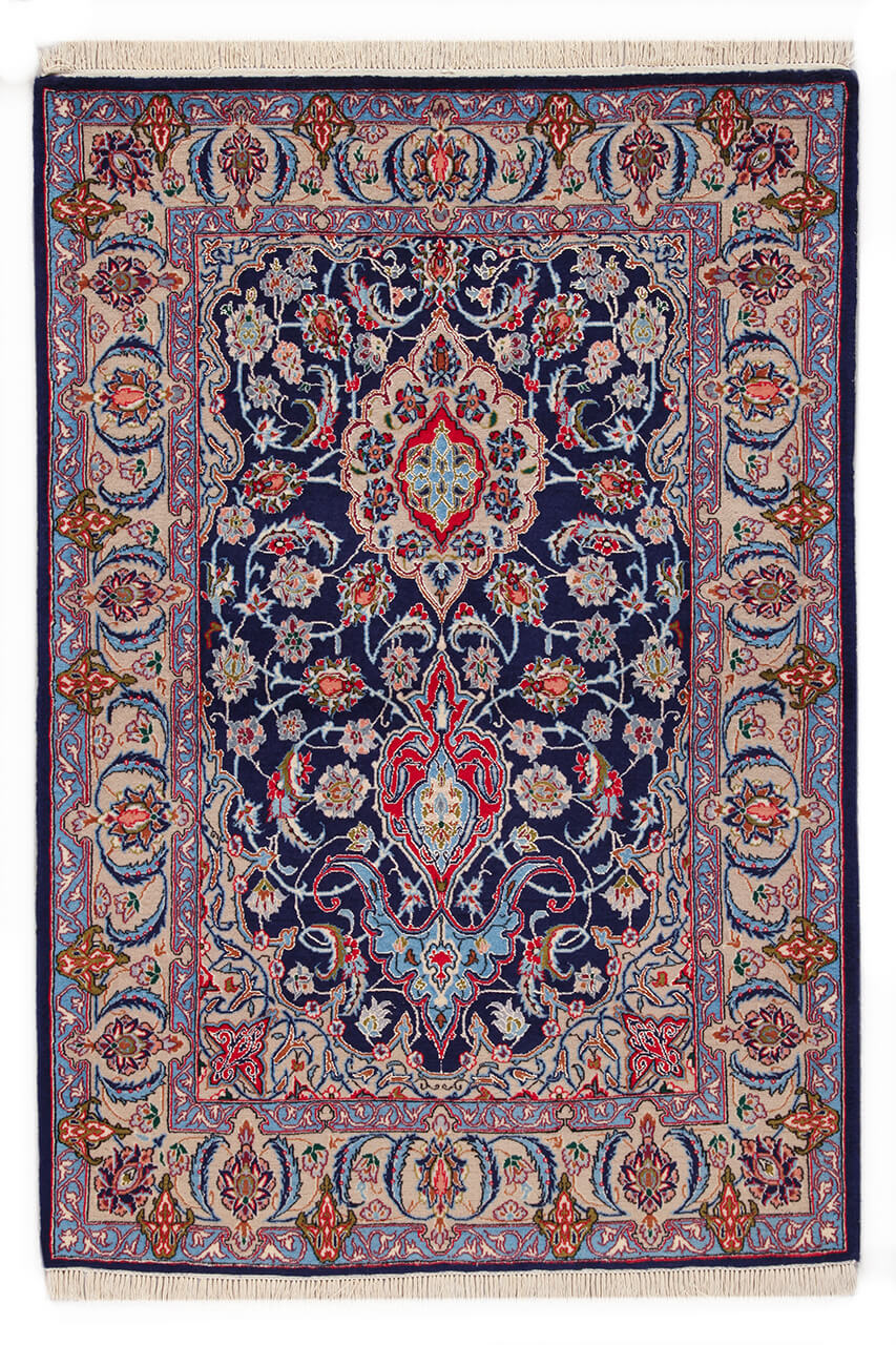 Persian Isfahan Silk & Wool Rug 152_105 cm