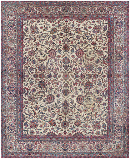 Tappeto Kerman Antico Persiano Autentico | Annodato a Mano 400x326cm