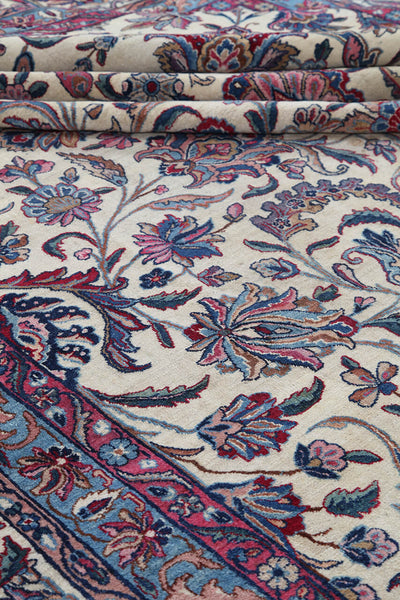 Tappeto Kerman Antico Persiano Autentico | Annodato a Mano 400x326cm - CarpetLiving