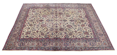 Tappeto Kerman Antico Persiano Autentico | Annodato a Mano 400x326cm - CarpetLiving