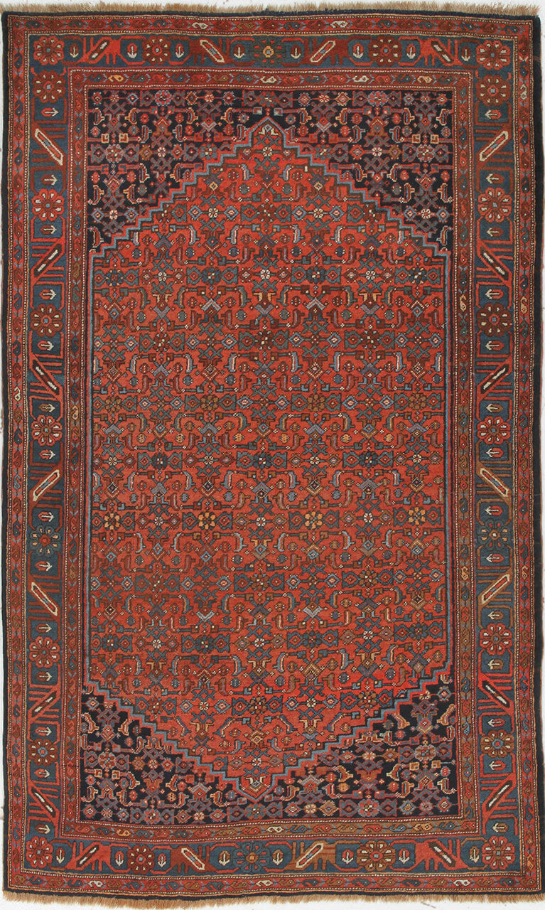 Authentic Antique Persian Malayer Rug | Hand-Knotted 211x130cm