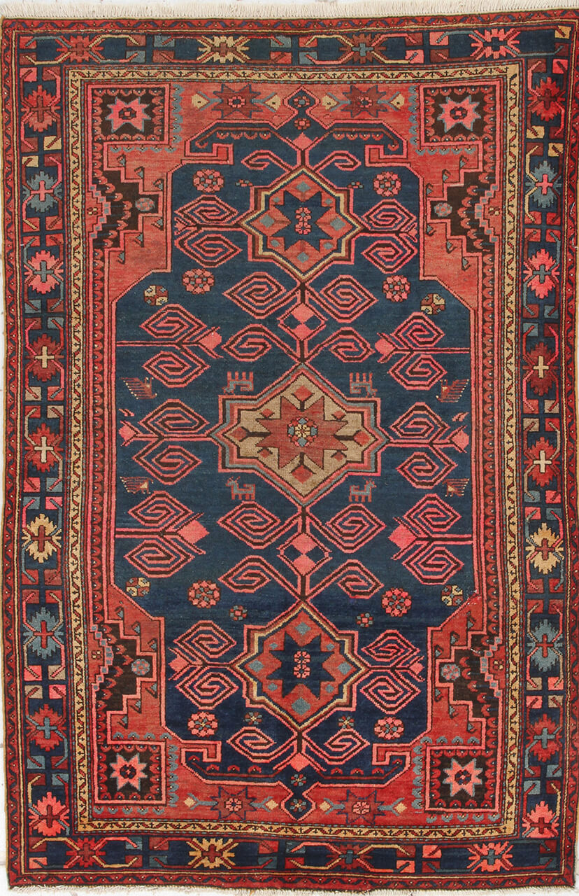 Authentic Antique Persian Malayer Rug | Hand-Knotted 195x125cm