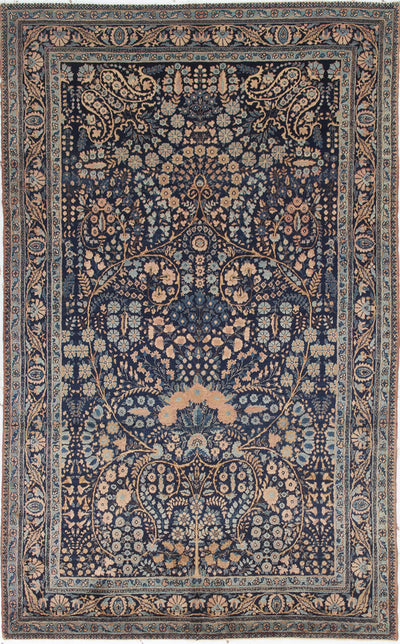 Tappeto Kerman Antico Persiano Autentico | Annodato a Mano 219x137cm - CarpetLiving